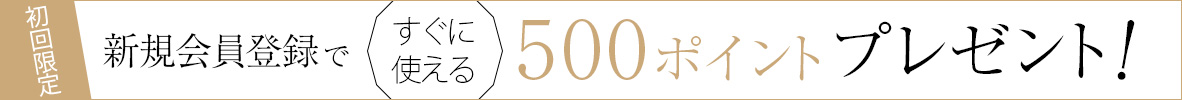 新規会員登録 初回限定 500ポイント プレゼント